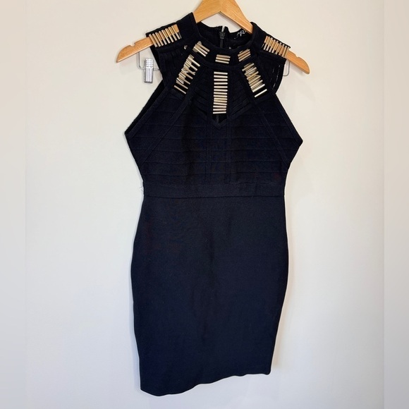 Fashion Nova Bandage Midi Black Dress (M) - Picture 3 of 8